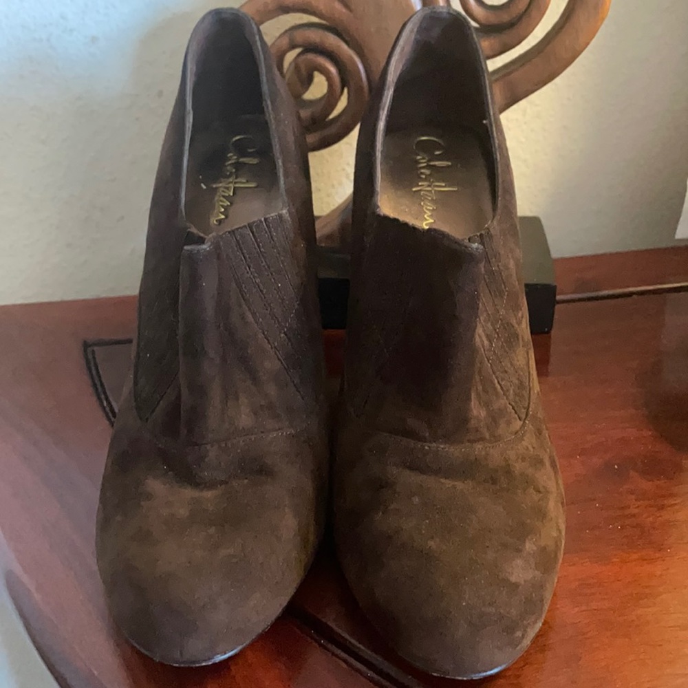 Cole Haan Brown Suede Bootie Sz 10